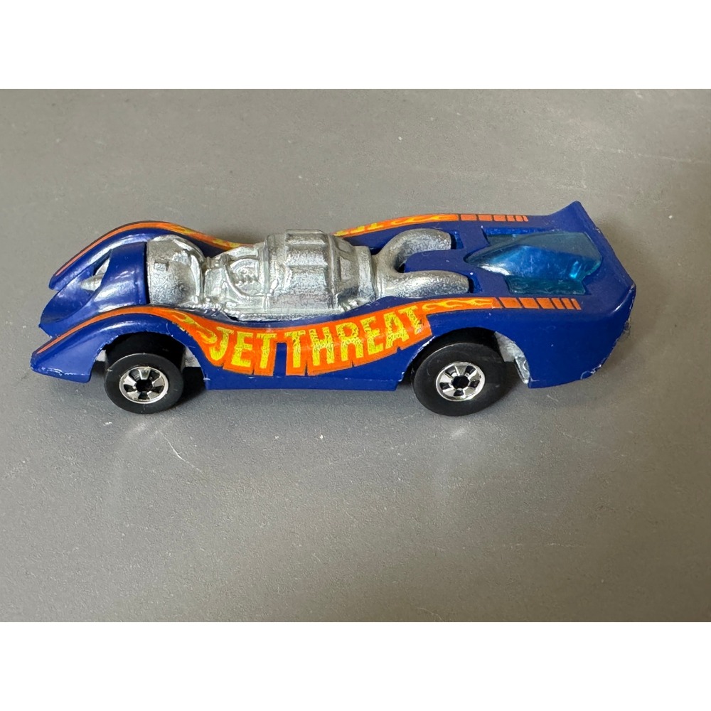 Hot Wheels Jet Threat Blue 1975 Vintage Flying Colors Die-Cast Car Mattel